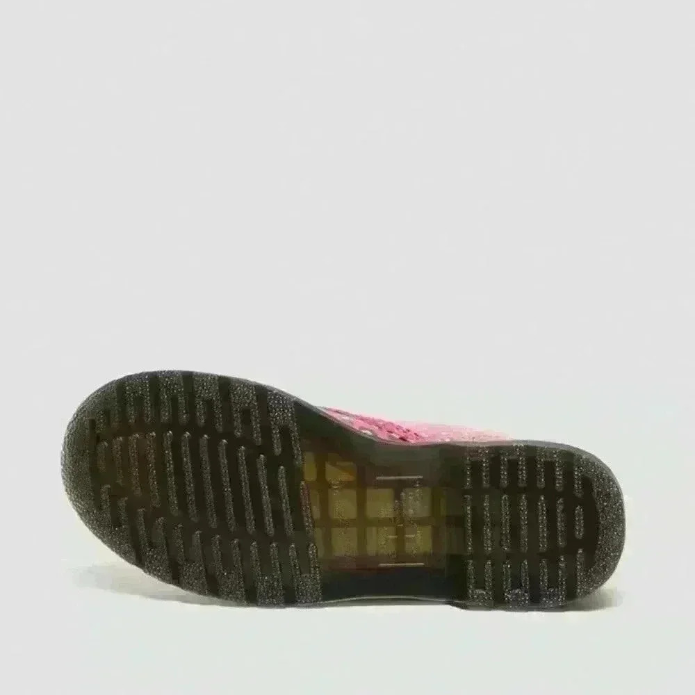 DR MARTENS 1460 Loud Leopard Smooth Leather Lace-Up Boot in Clash Pink  7US 5UK - Picture 4 of 5